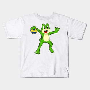 Frog Handball player Handball Kids T-Shirt